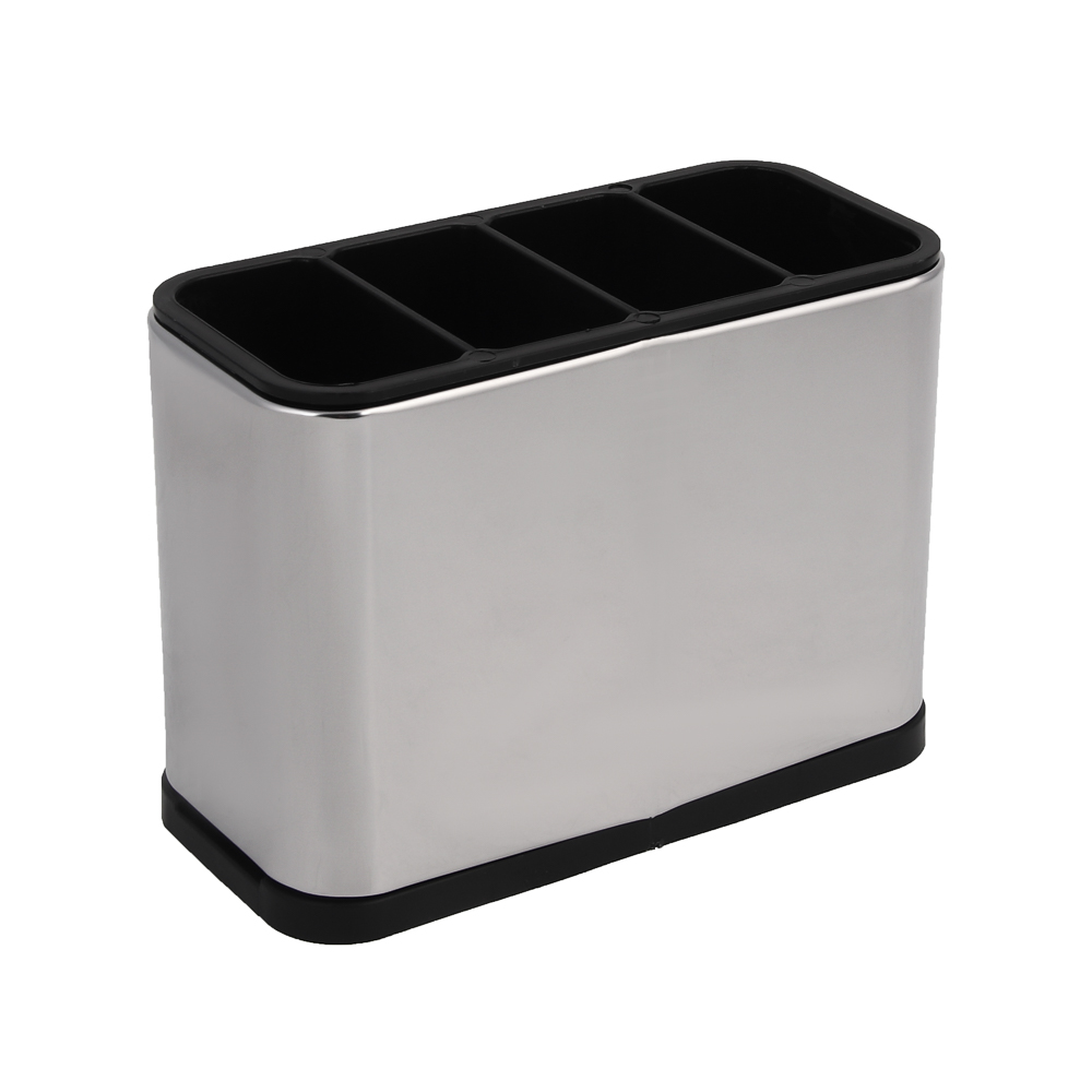 Подставка для столовых приборов тм VETTA, 18х13х8,5см, пластик, цвет серебро - #1