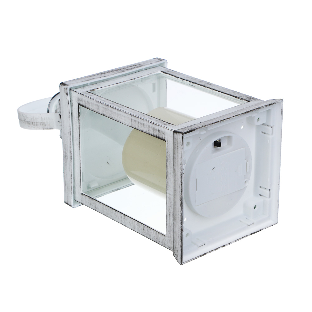 Светильник декор. LED в виде фонаря тм СНОУ БУМ, 10,5x10,5x21см, PP, стекло, 3xAAA, 1 режим, 2 вида - #7