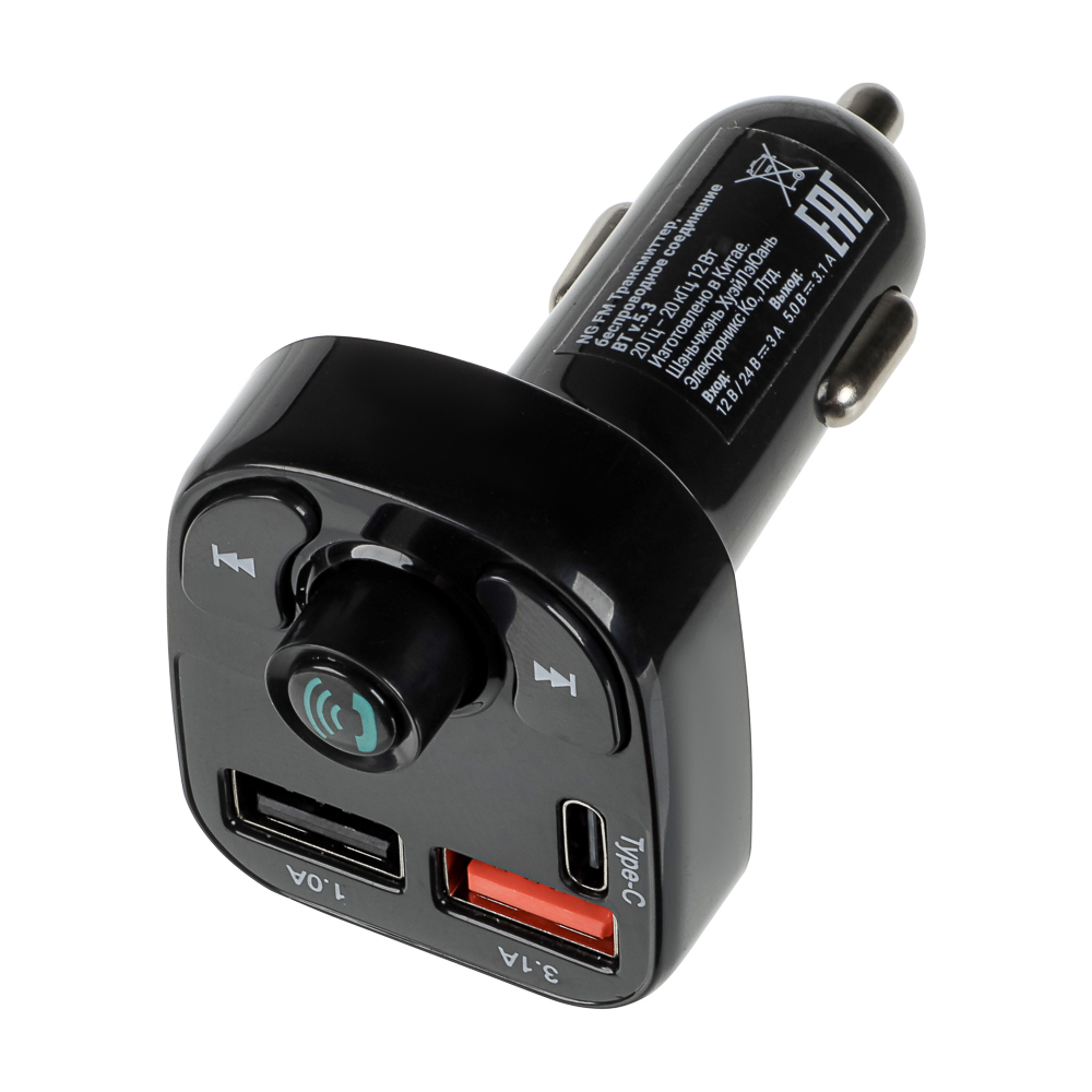 NG Трансмиттер FM, беспроводное BT соединение, USB-A, USB-C, быстрая зарядка QC, PD - #2