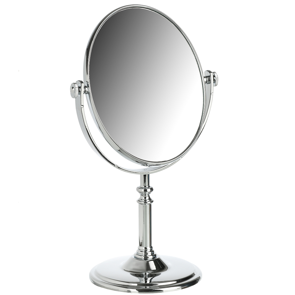 ЮНИLOOK Зеркало настольное, пластик, стекло, 16-17,5x26-28,5см, 3 дизайна - #1