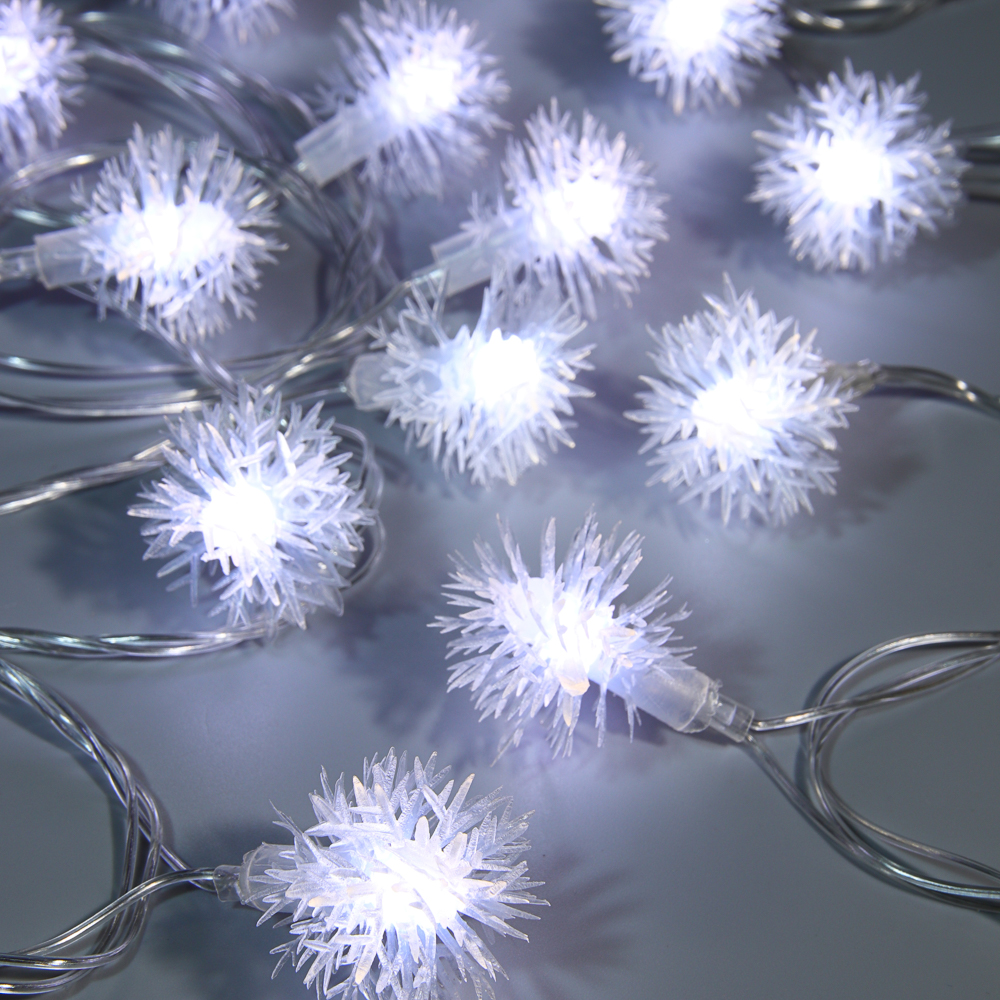 СНОУ БУМ Гирлянда эл. вьюн 4м, 20LED, белый, пост. свечение, ПВХ прозрачный, 220В - #1