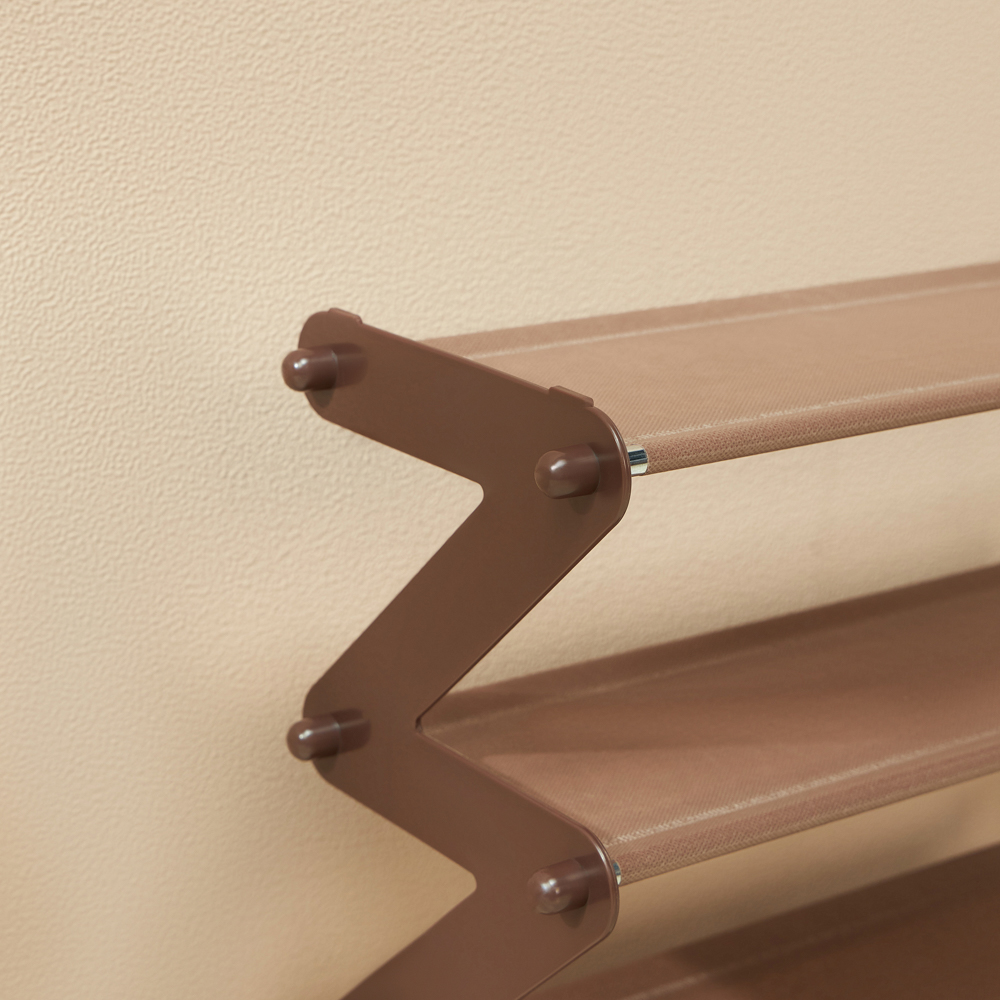 Этажерка для обуви "Зигзаг", 4 яруса, тм VETTA, 48x19x46см, металл, пластик, 1 цвет - #6