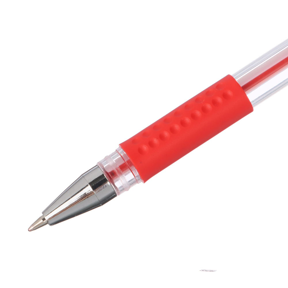 Ручка гелевая ClipStudio с резиновым держателем 0,5мм, красная - #4