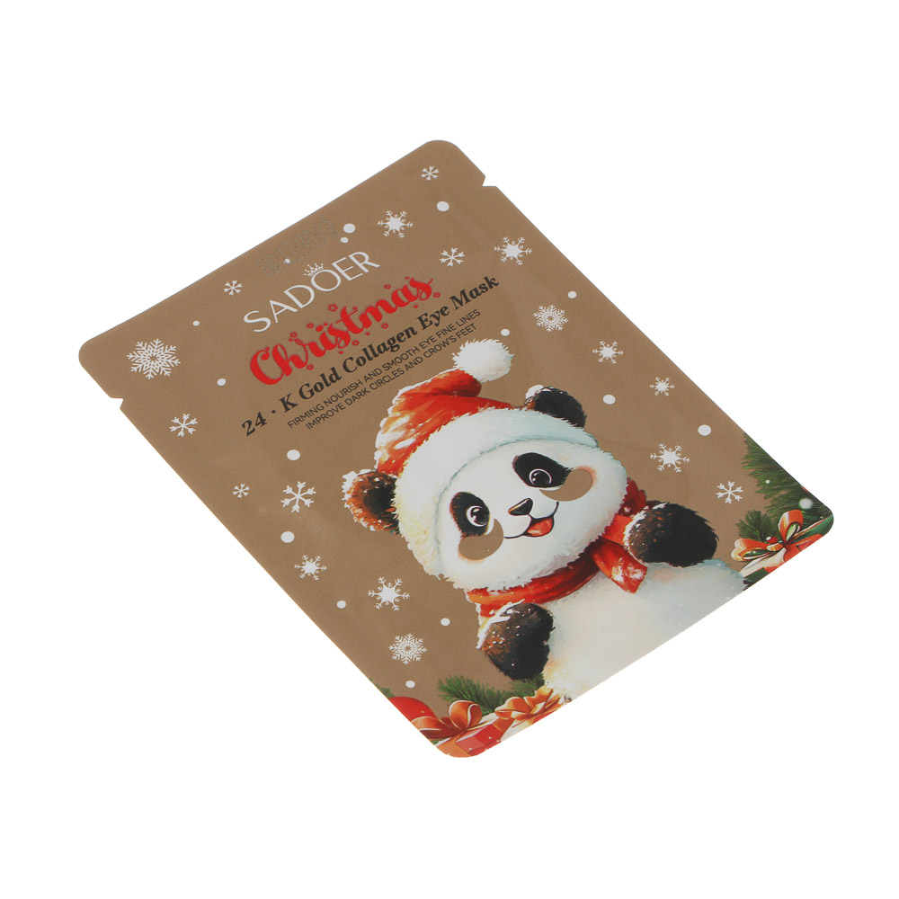 Патчи для глаз от темных кругов и отеков 1 пара тм SADOER Merry Xmas, 7,5 гр, 24-К золото и коллаген - #2