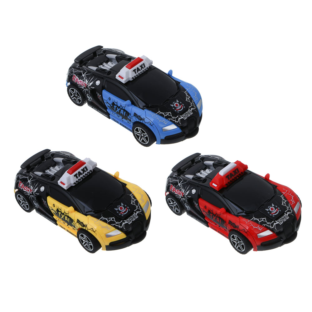 ИГРОЛЕНД Робот трансформирующийся "Герой города", инерция, ABS, 5,5х12,5х3,8 см, 3 дизайна - #3