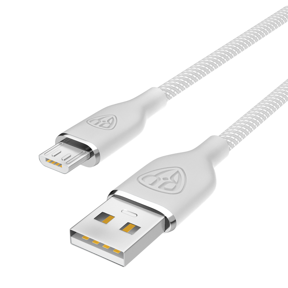 BY Кабель для зарядки Elite Micro USB, 3А, 1м, Быстрая зарядка QC3.0, 100см, серый - #4