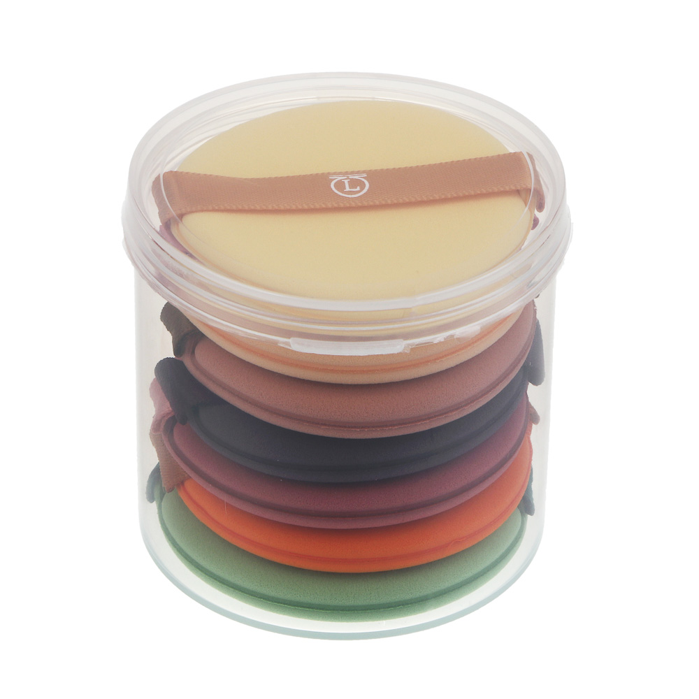 Набор спонжей для макияжа 7 шт в тубусе тм ЮНИLOOK, полиуретан, полиэстер, d5см - #5