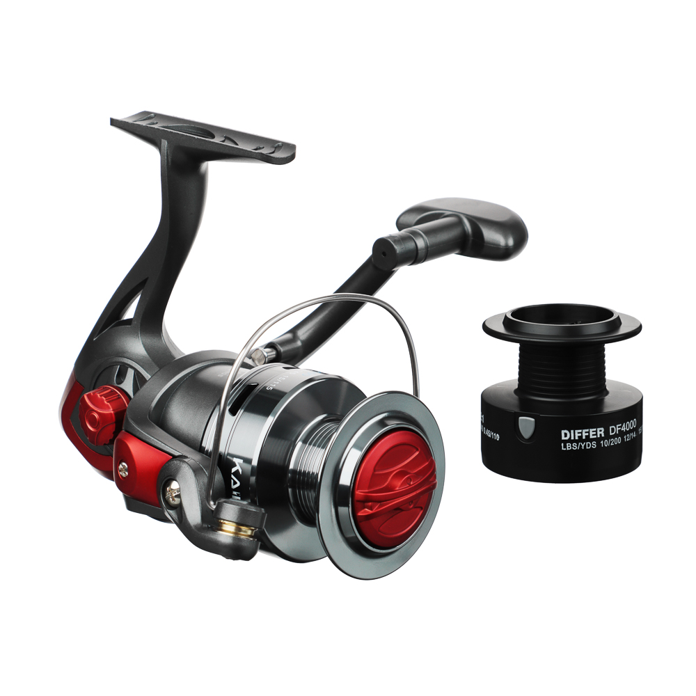KAIDA Катушка Differ Red, 4000, 3+1, передний фрикцион, металл шпуля, доп. шпуля в компл. - #5