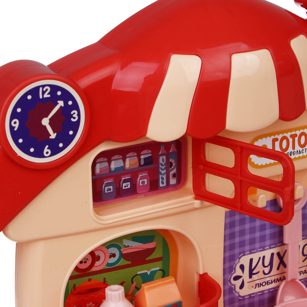 ИГРОЛЕНД Игровой набор Кухня сборная в виде домика, PP, картон, 33х6х26 см, 2 цвета - #9
