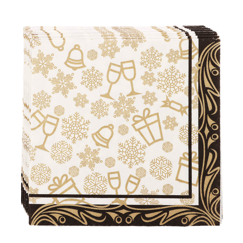 Салфетки бумажные Gratias 3 слоя, 33 см, 4 дизайна, 20шт. - #14