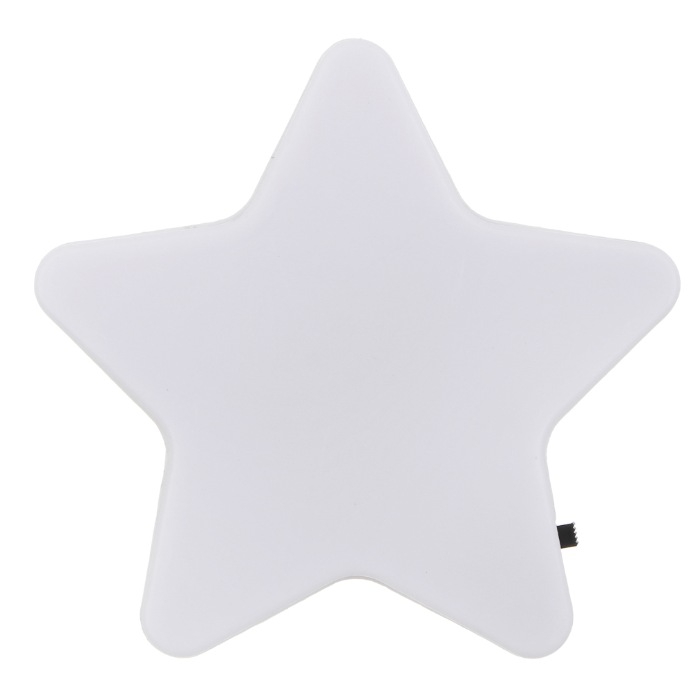 BY Светильник-ночник в розетку Звезда светодиодный, 1Вт, 8см, 230В, пластик, белый - #1