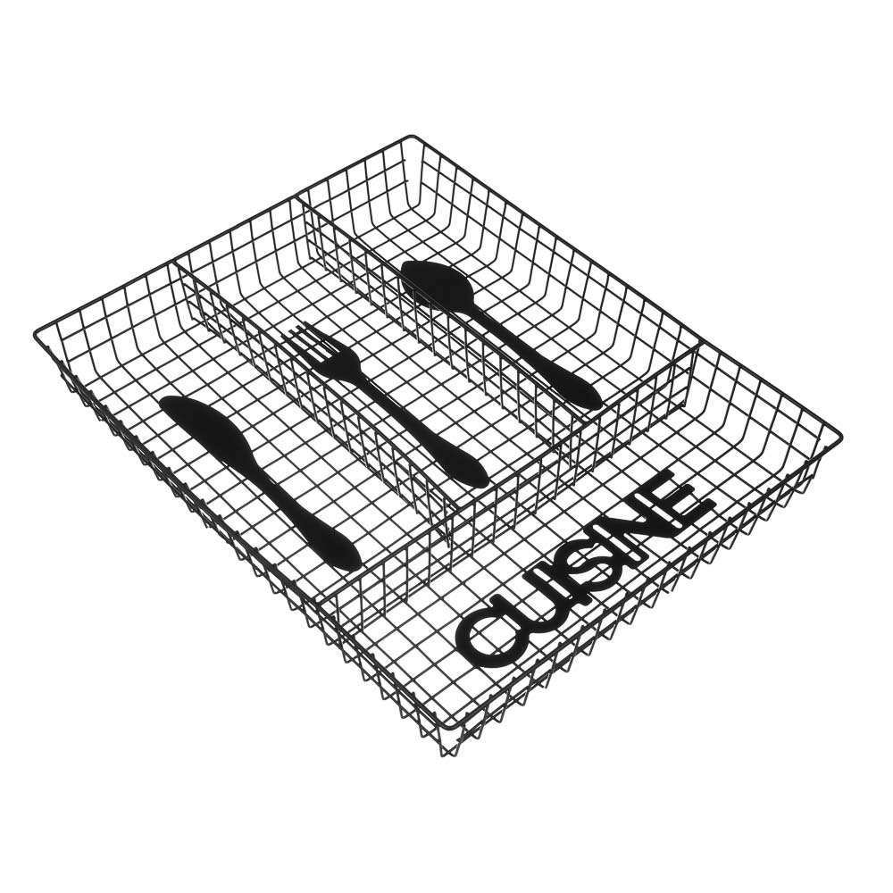Корзинка для столовых приборов тм VETTA Кухня, 32х26х4,5, металл - #2