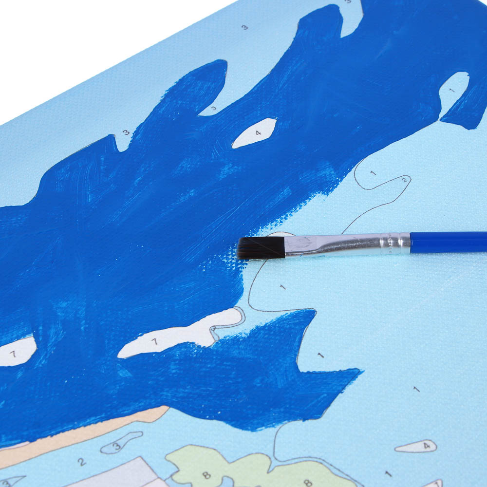 ХОББИХИТ Картина по номерам, комплект (основа, акриловые краски, кисть), 30х40см, 10 дизайнов - #5