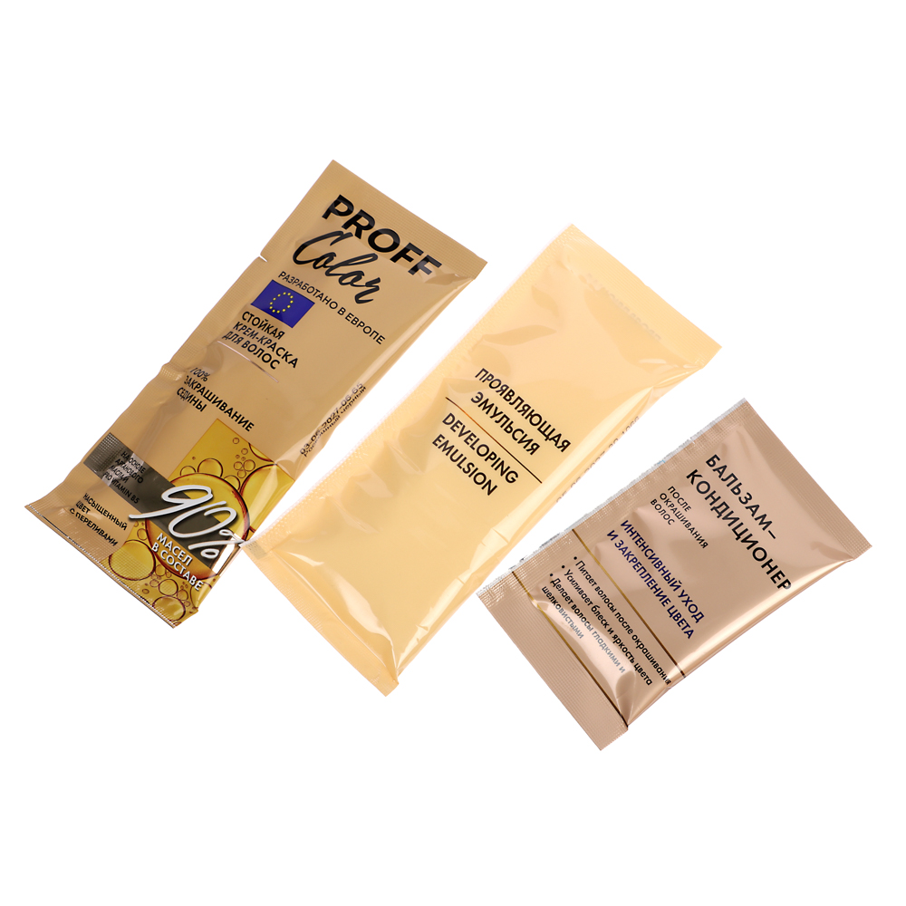 Краска для волос PROFF Color Роскошный черный, 115мл - #4