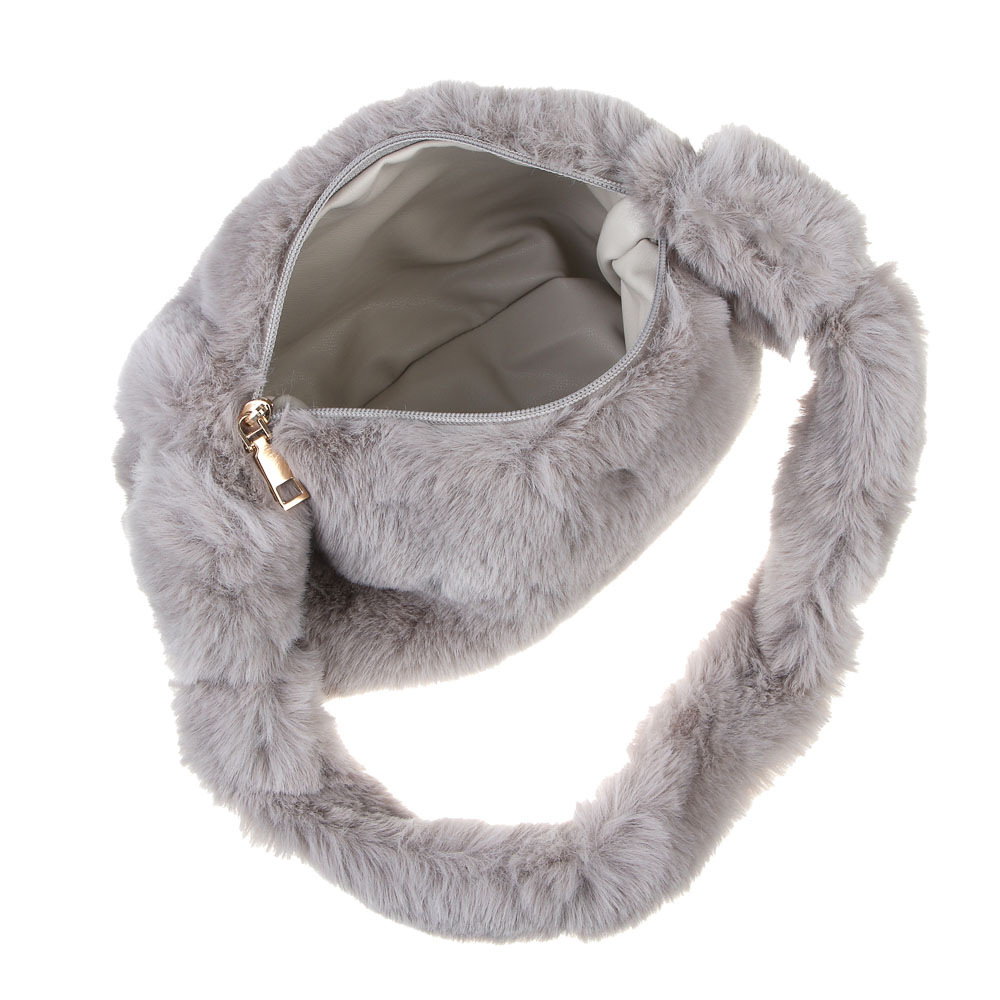 ЮL Лавли Сумка плечевая из искусственного меха на молнии, 24x16 см, полиэстер, 2-3 цвета - #4