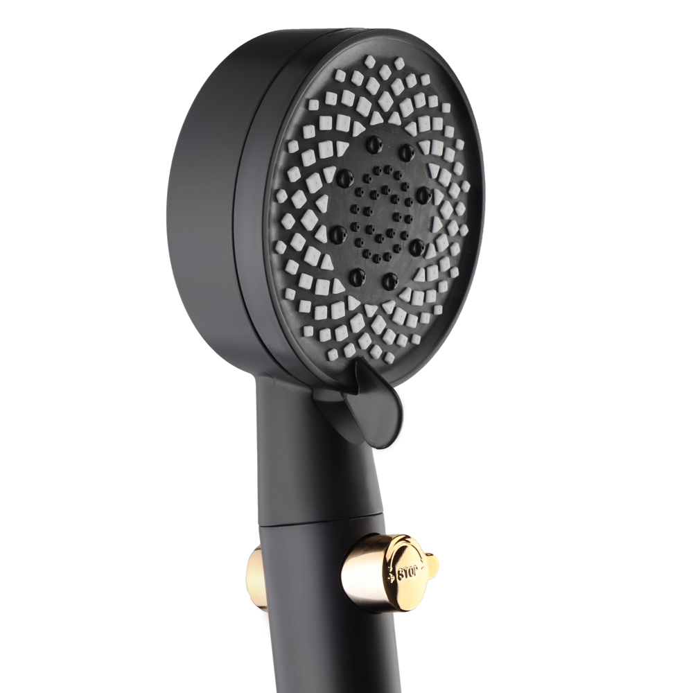 RAIN Лейка для душа, 5 режимов, кнопка, 85мм, черная - #2