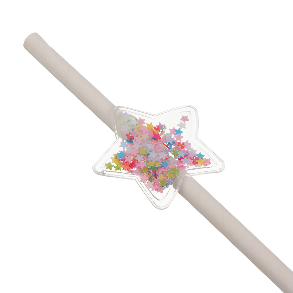 Набор трубочек для напитков "Звезды" тм Fntastic, 4 шт, пластик, бумага, PU - #3