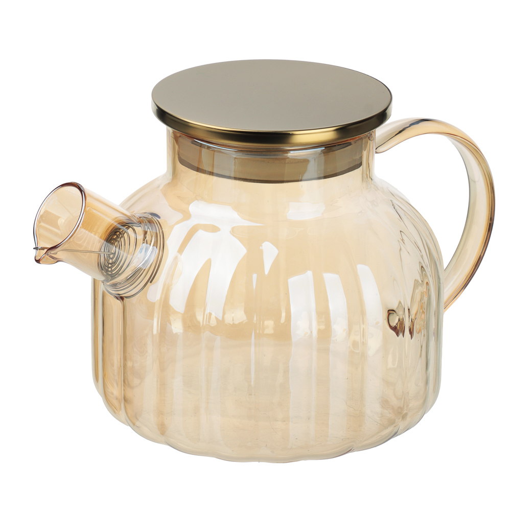 SATOSHI Кантри Чайник заварочный 1000мл, стекло, нерж.сталь - #4