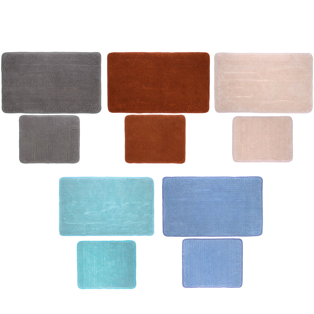 Набор ковриков для ванной комнаты, SHENILL, 2 шт, 50х80 см,40х50 см, 5 цветов - #1