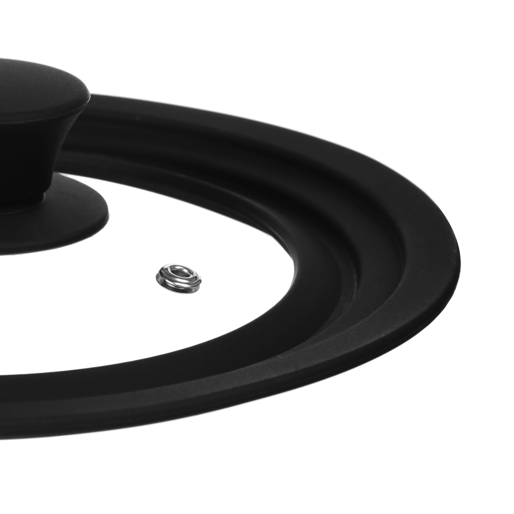 SATOSHI Крышка универсальная стекло/силикон с ручкой, 16-18-20см - #2