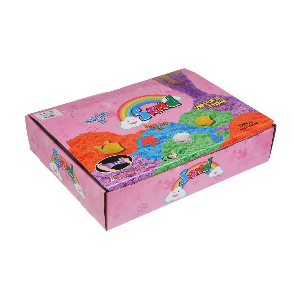 Набор для творчества кинетический песок "Живой снег" с формочками, 7,5х7х6,5см, 70гр, 6 цветов - #4