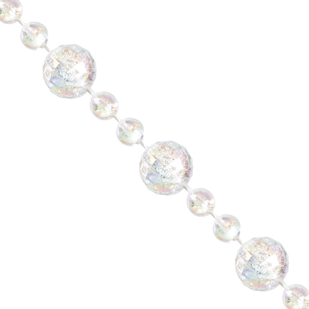 СНОУ БУМ Бусы декоративные 0,8x270 см, прозрачный, 26-570 - #1