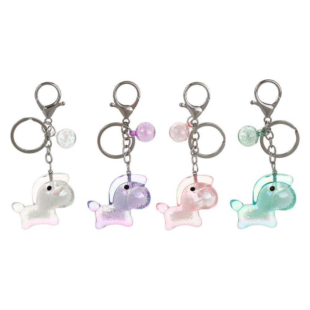 СНОУ БУМ Брелок "Лошадка", 5х2,4х4,3см, акрил, металл, 4 дизайна - #1