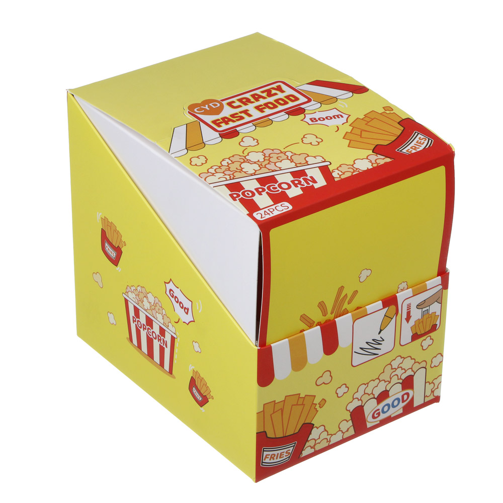 Ручка гелевая автоматическая синяя 0,5мм, "Фаст Фуд", 2 вида, шоу-бокс - #6