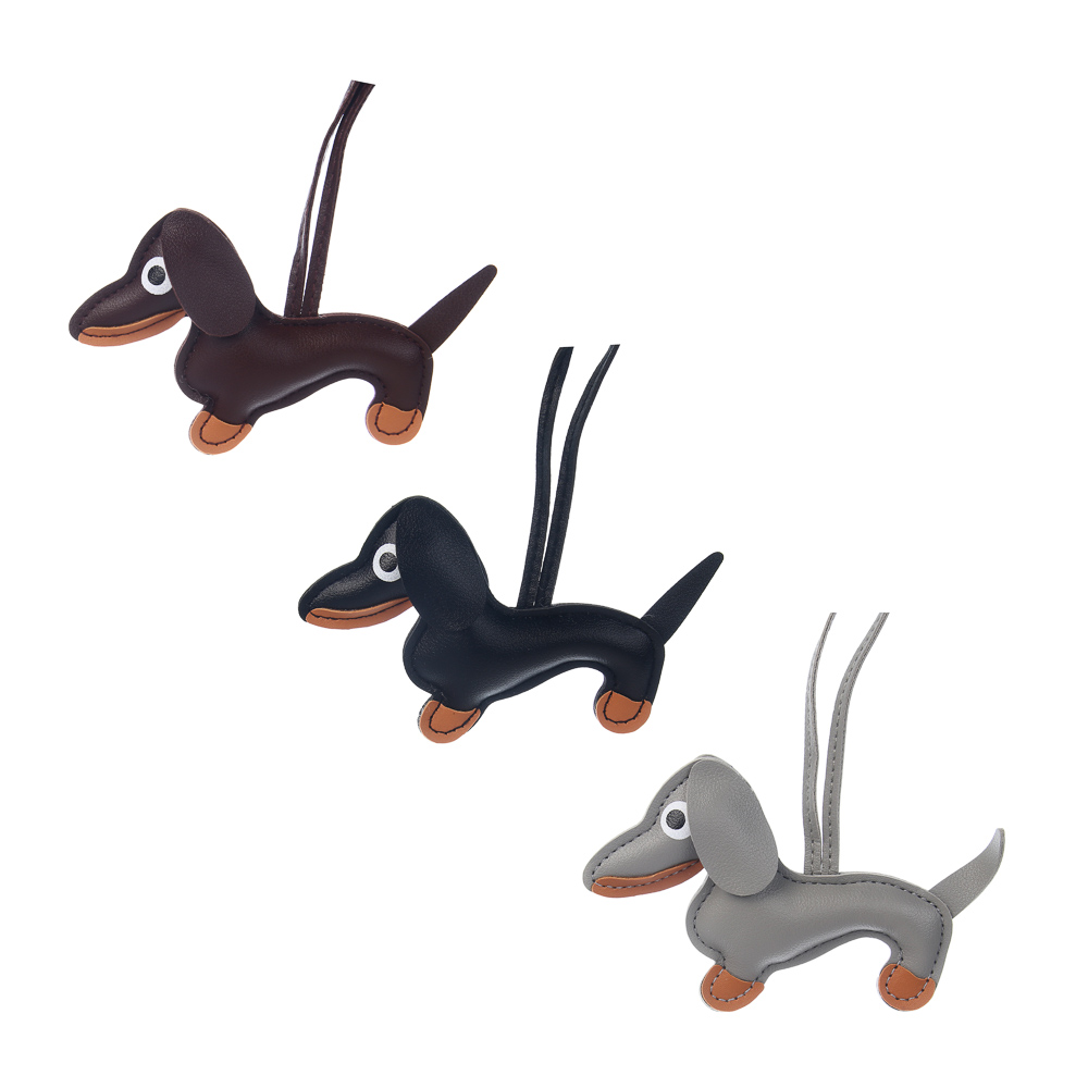 Подвеска брелок тм ЮL Такса, ПУ, 22х12,5 см, 3 цвета - #1