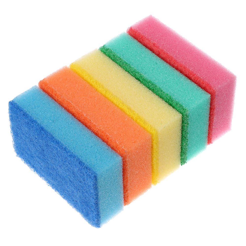 VETTA Набор губок для мытья посуды "Премиум" 5шт, 9,6х6,5х3см - #1