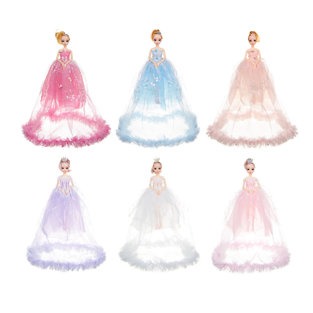 Кукла в пышном платье, 30см, пластик, полиэстер, 2 дизайна, 5-8 цветов - #2