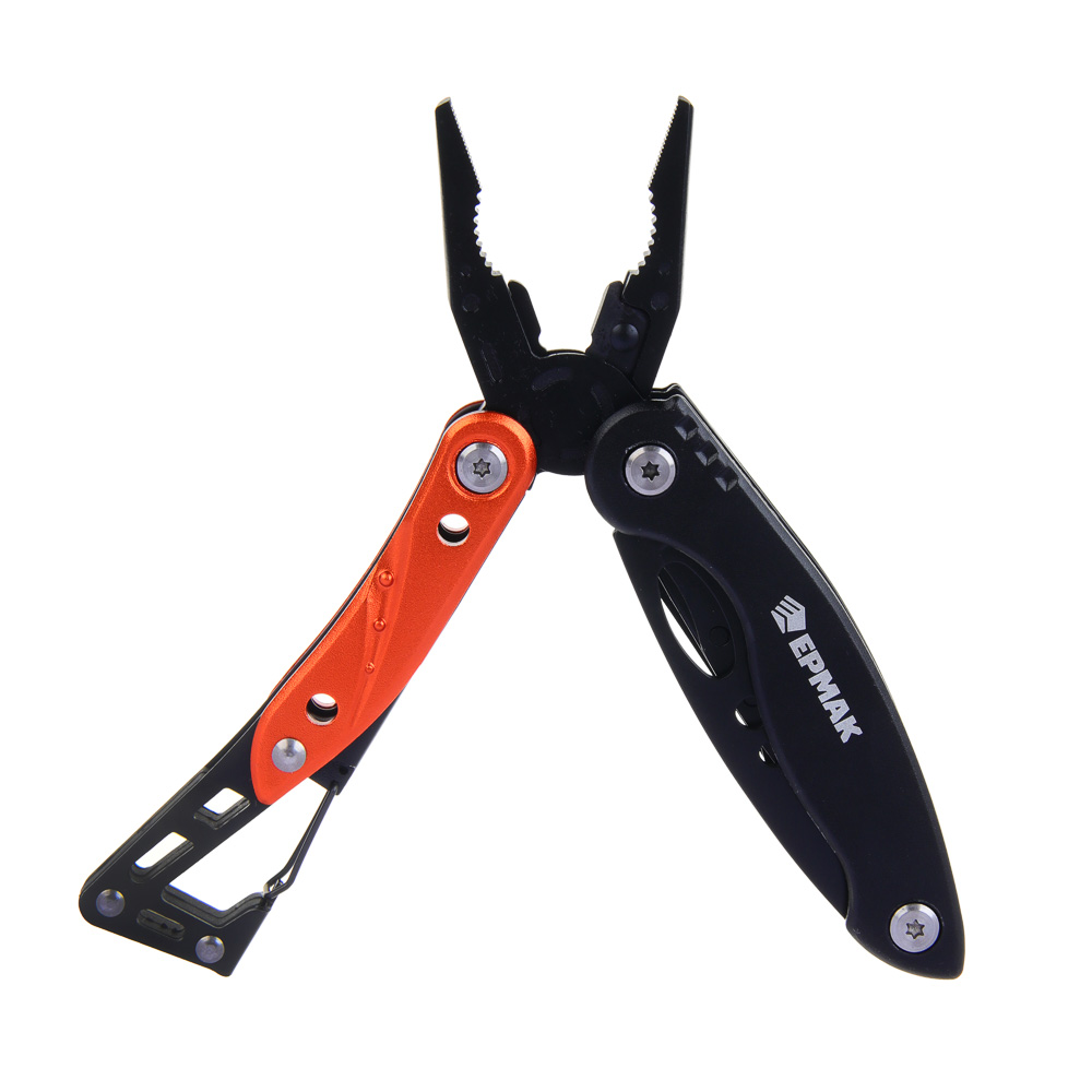 ЕРМАК Инструмент многофункциональный на карабине, 8 в 1, нерж. сталь, алюминий - #2