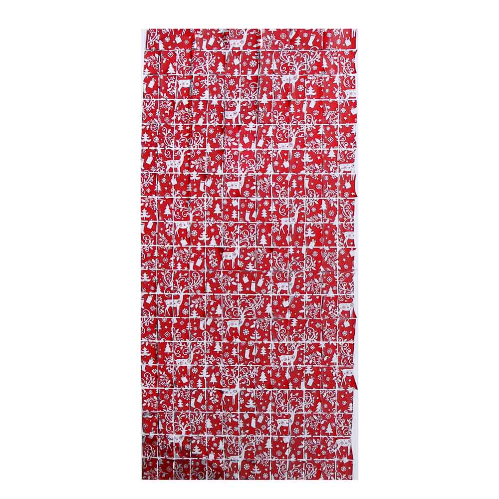 СНОУ БУМ Занавеска из дождика, с рисунком, 200х100см, ПЭТ, 2 дизайна - #2