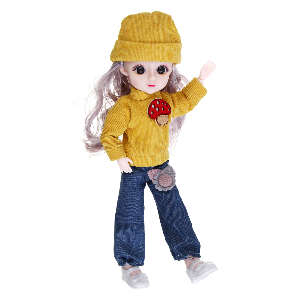 ИГРОЛЕНД Кукла шарнирная, 30 см, в ПВХ боксе, PVC, PP, 6,5х10х30 см,  4 дизайна - #7