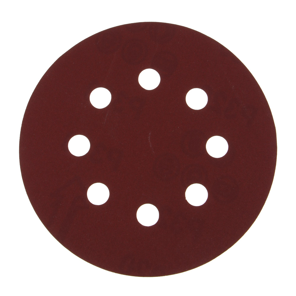 ЕРМАК Круг шлифовальный из абразивной бумаги на велкро основе, 8 отверстий, P320, 125 мм, 5шт. - #3