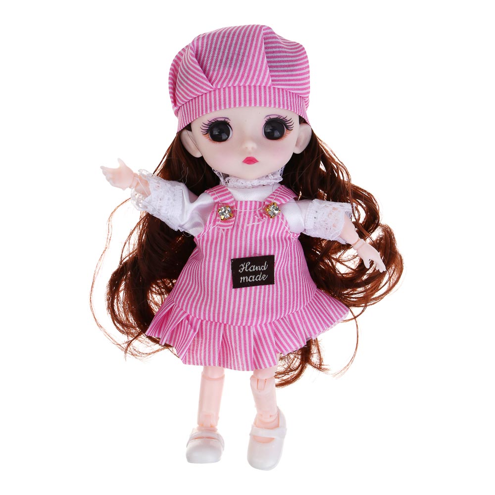 ИГРОЛЕНД Кукла шарнирная с чудными глазами, 15 см, в ПВХ боксе, PVC, PP, 6,5х10х30 см, 4 дизайна - #5