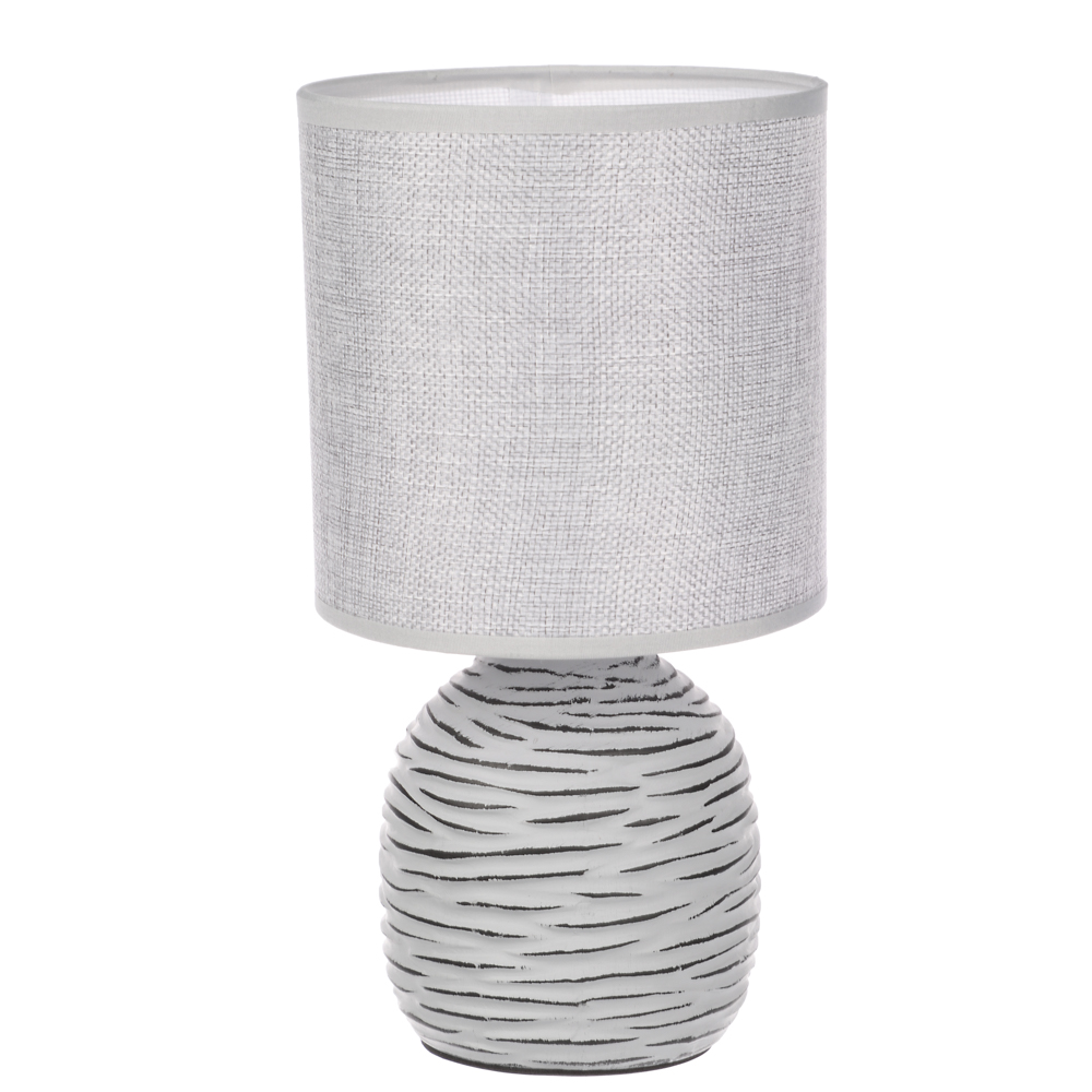 BY Светильник переносной настольный Мадрид, 25 см, Е14, 40 Вт, 230 В, керамика, текстиль, серый - #3