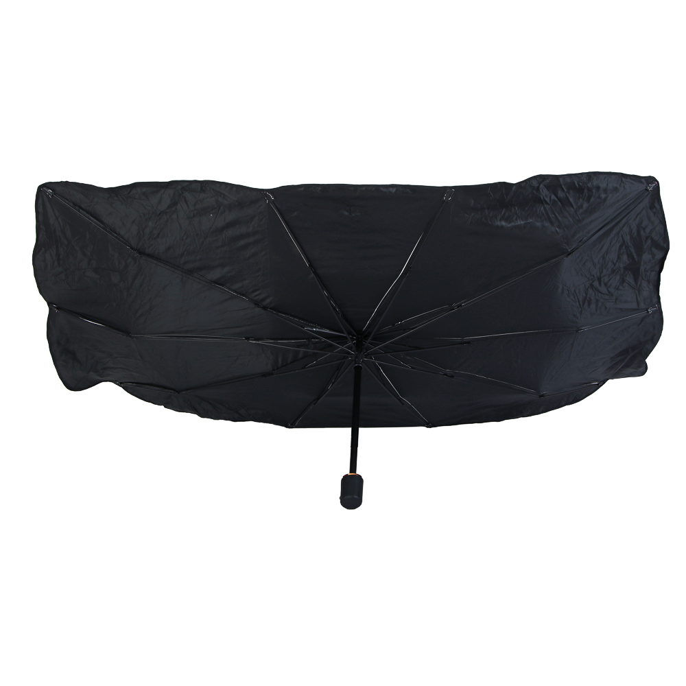 ЕРМАК Шторка солнцезащитная на лобовое стекло, 140x79см, серебристая, зонт - #3