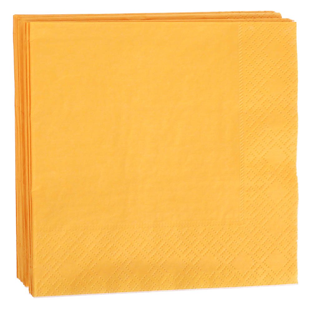 Салфетки бумажные Лилия Желтый/Розовый, 33х33см, 2 слоя, 20л - #4