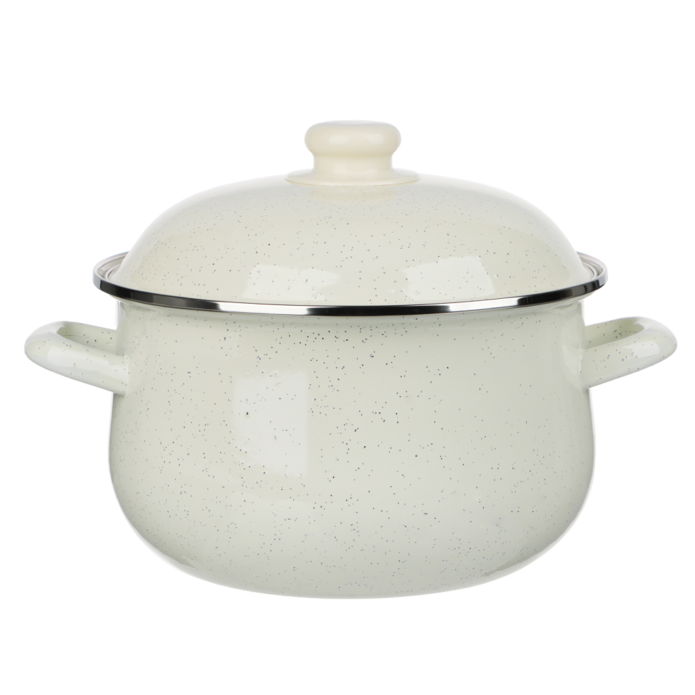 Кастрюля эмалированная VETTA Айвори, 22см, 3,6л, индукция - #1