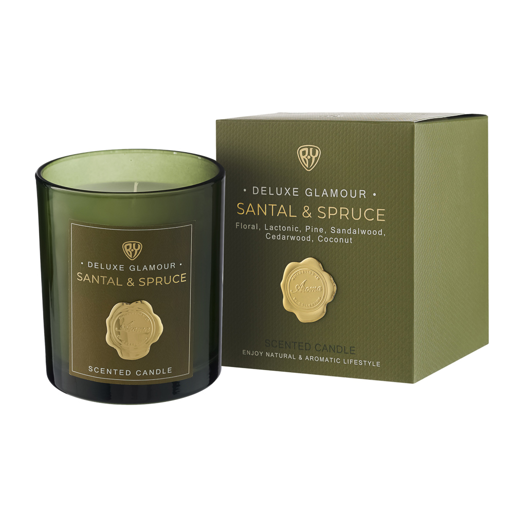 BY Свеча ароматизированная Deluxe Glamour, 200гр. Santal & Spruce - #2