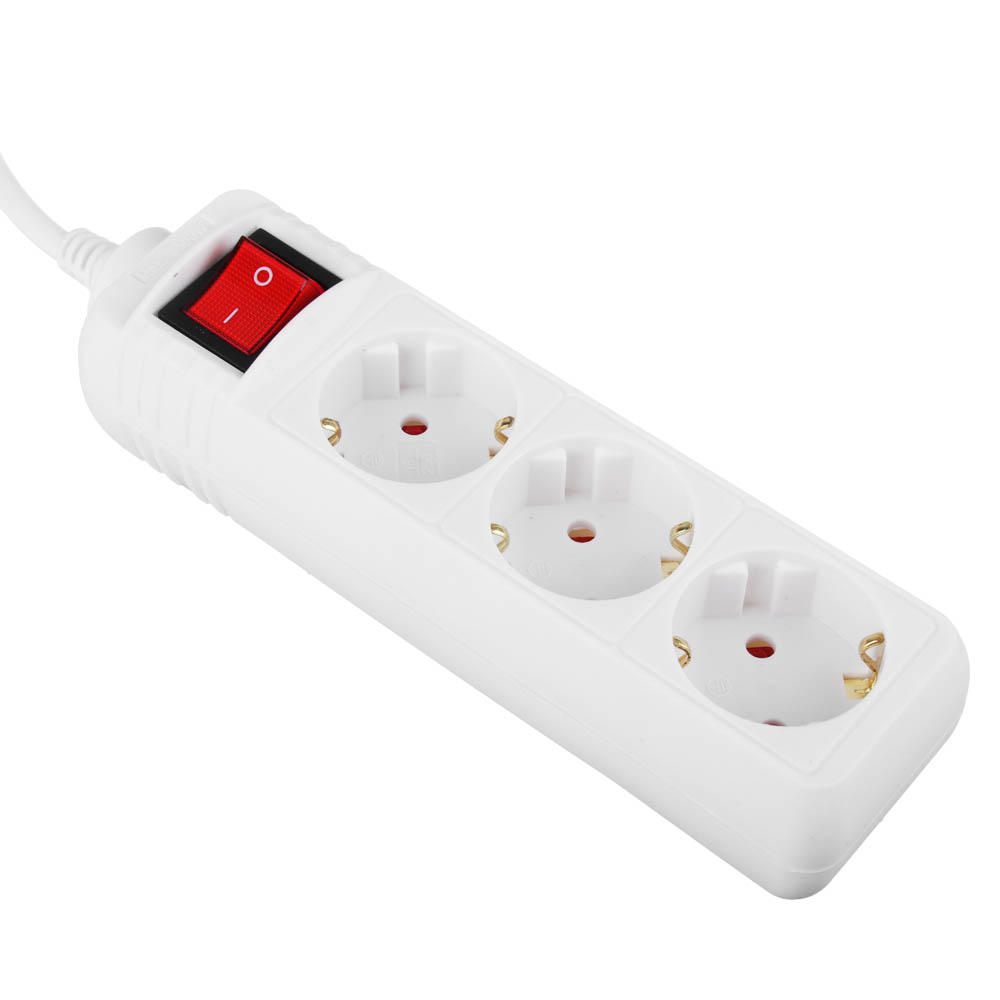 Удлинитель 3 гнезда 2м BY, с зазем и выкл., евро, с защит. шторками, 16A 3500Вт - #3