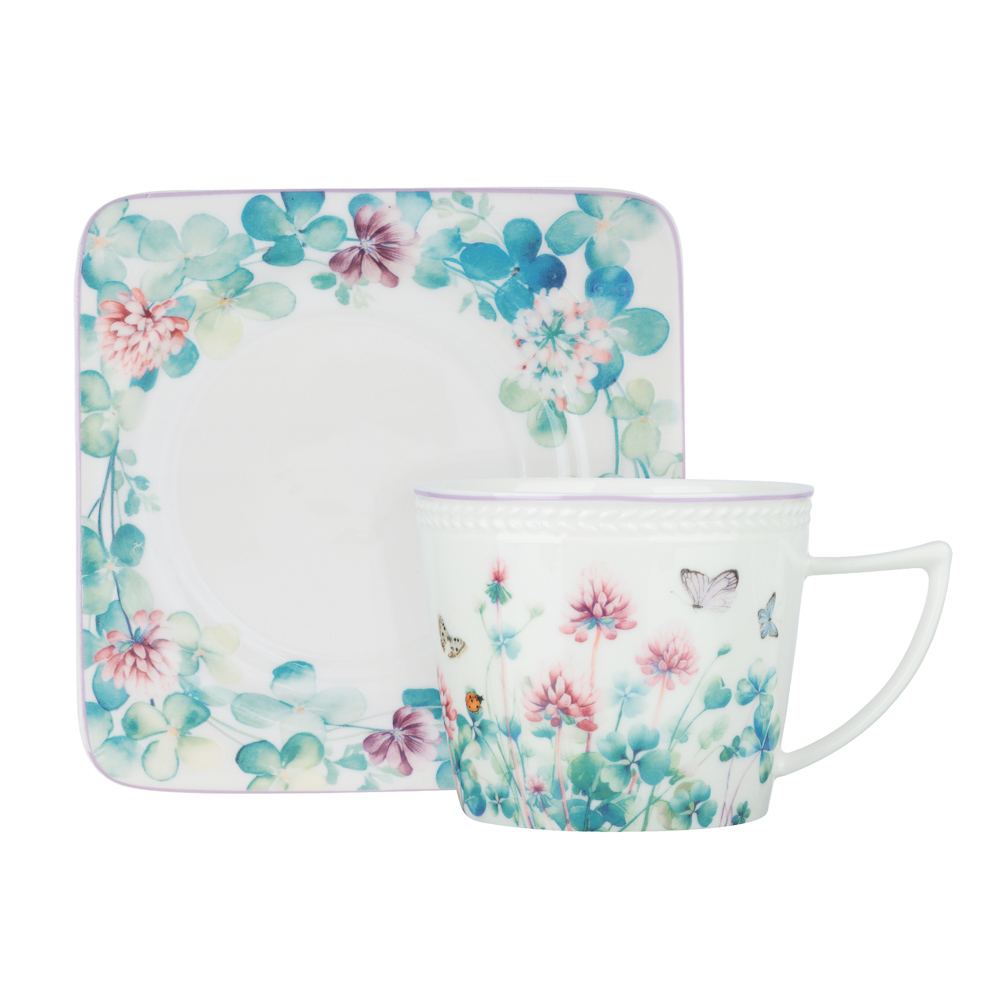 Набор чайный 2 пр., 250мл, MILLIMI, Клевер, фарфор - #5