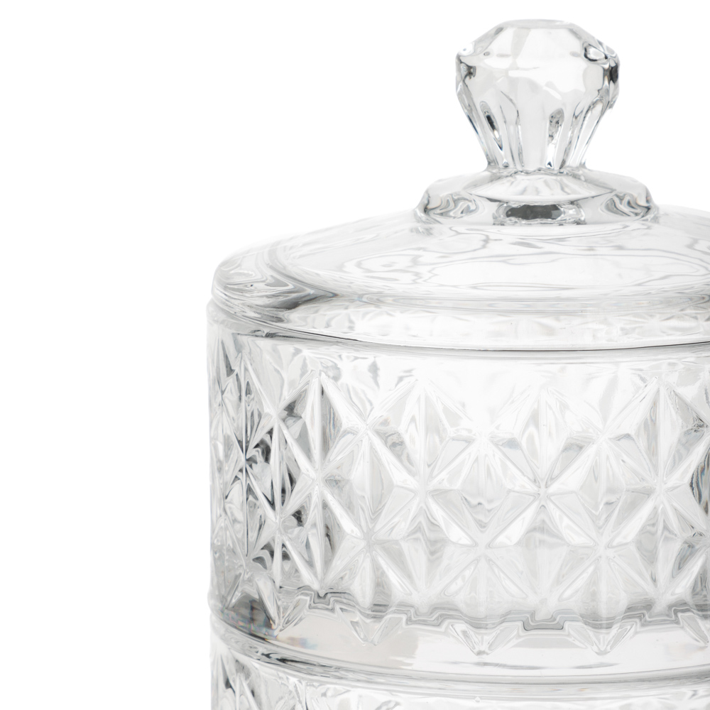 Набор из 3х конфетниц с крышкой тм MILLIMI, 10,5*20,5см, 320мл, стекло - #2