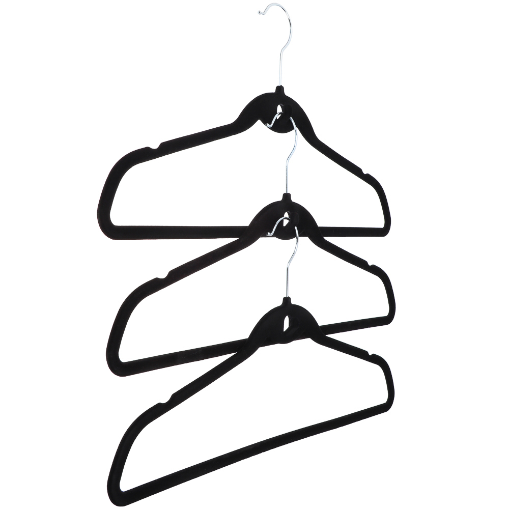 VETTA Набор вешалок для одежды 5шт с крючком для многоярусности, покрытие флок, 45см - #5