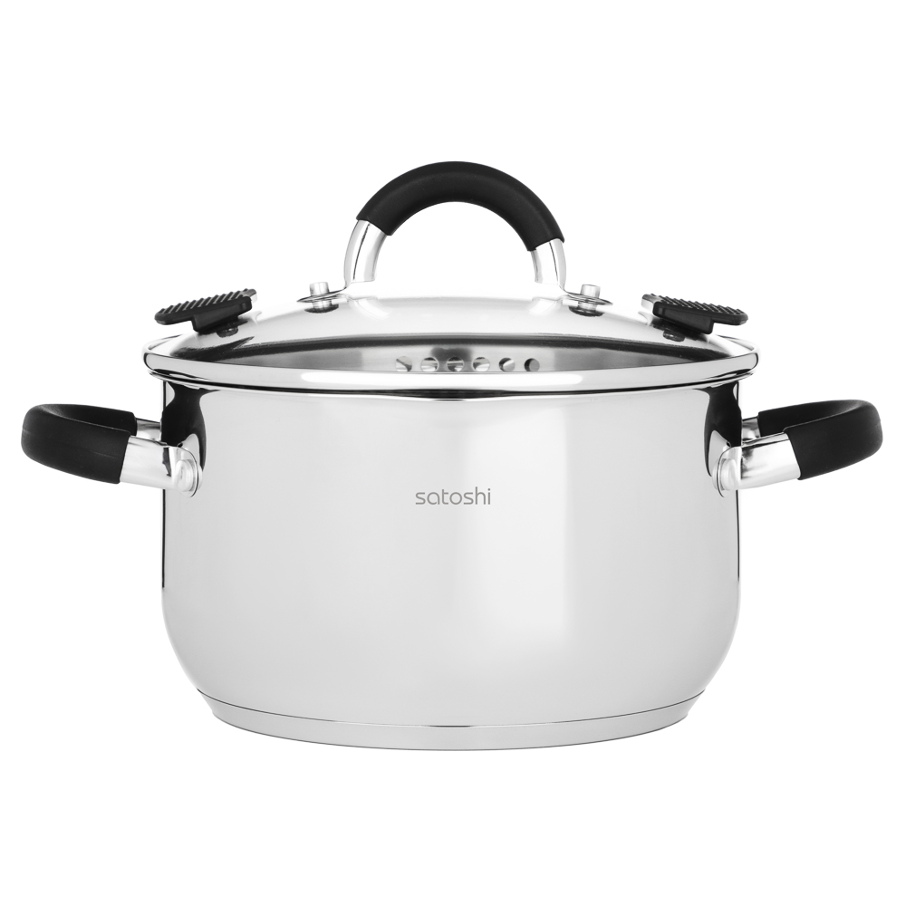 SATOSHI Арбон Кастрюля 20х11,5см, 3,4л, со стекл. крышкой, индукция - #1