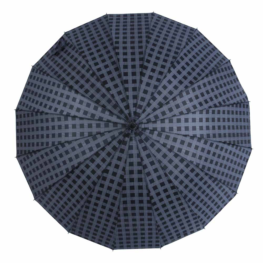 Зонт-трость мужской, металл, пластик, полиэстер, 60см, 16 спиц, 6 дизайнов - #4