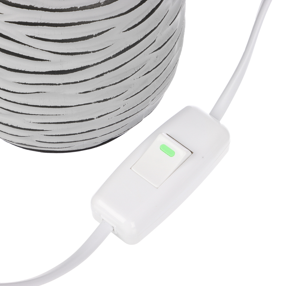 Светильник переносной настольный BY Мадрид, 25 см, Е14, 40 Вт, 230 В, керамика, текстиль, серый - #5