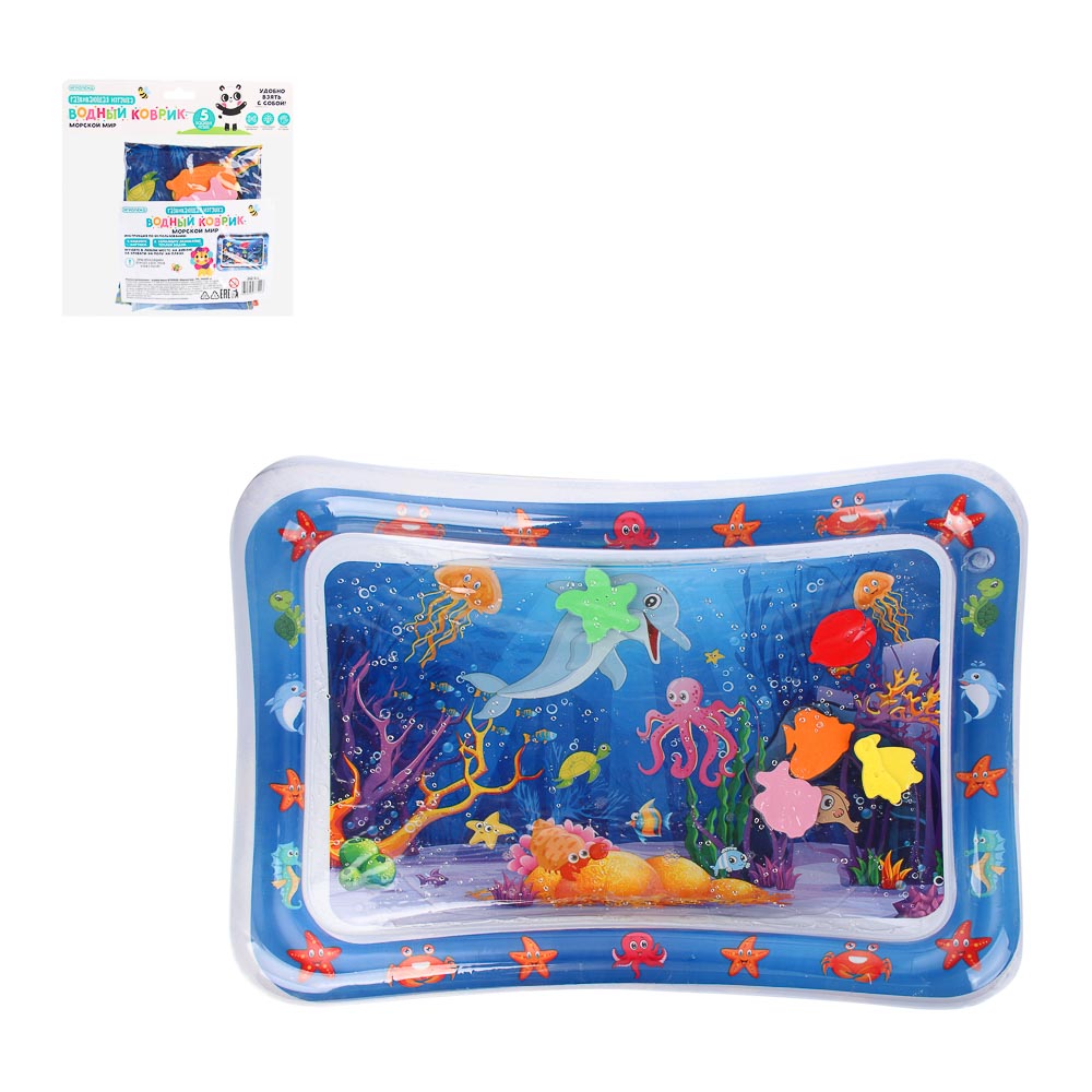 Игрушка развивающая водный коврик ИГРОЛЕНД "Морской мир", PVC, 50х69х8см - #1