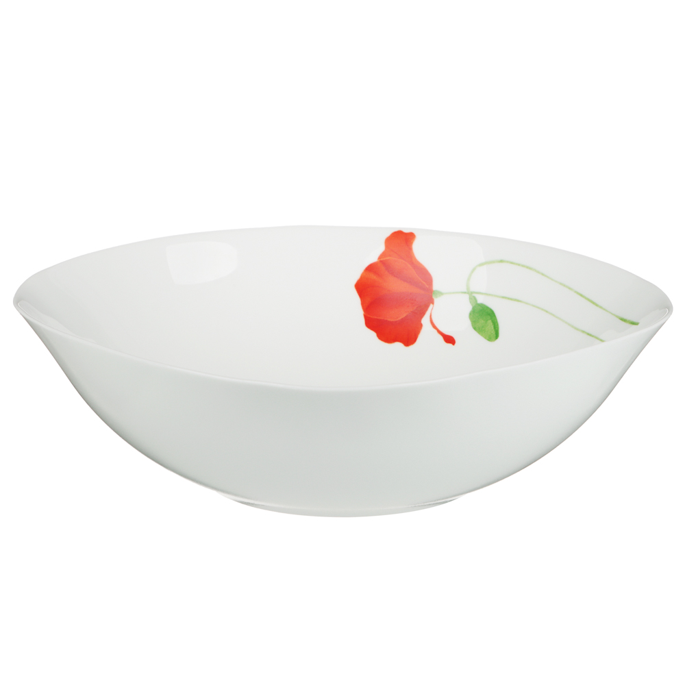 MILLIMI Маки Салатник, опаловое стекло, 1430мл, 23х6.7см, квадратная форма - #1